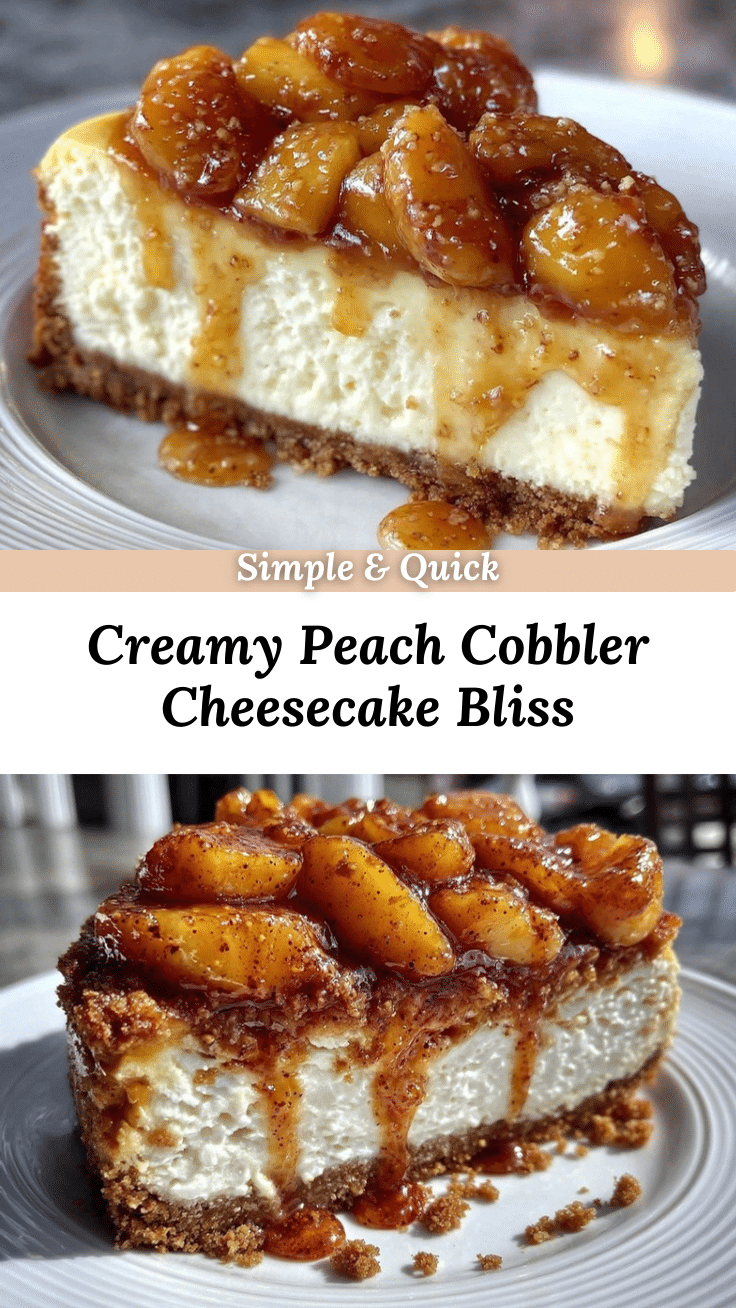 peach cobbler cheesecake slice recipe