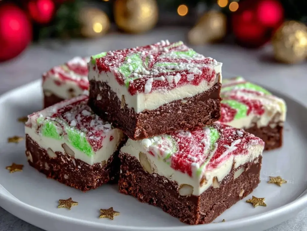 peppermint bark fudge - featured image