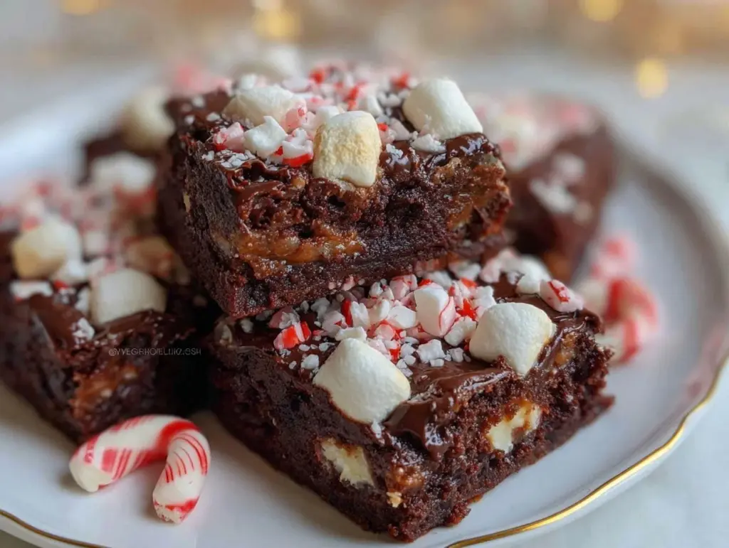 Peppermint Hot Cocoa Cookie Bars - featured image