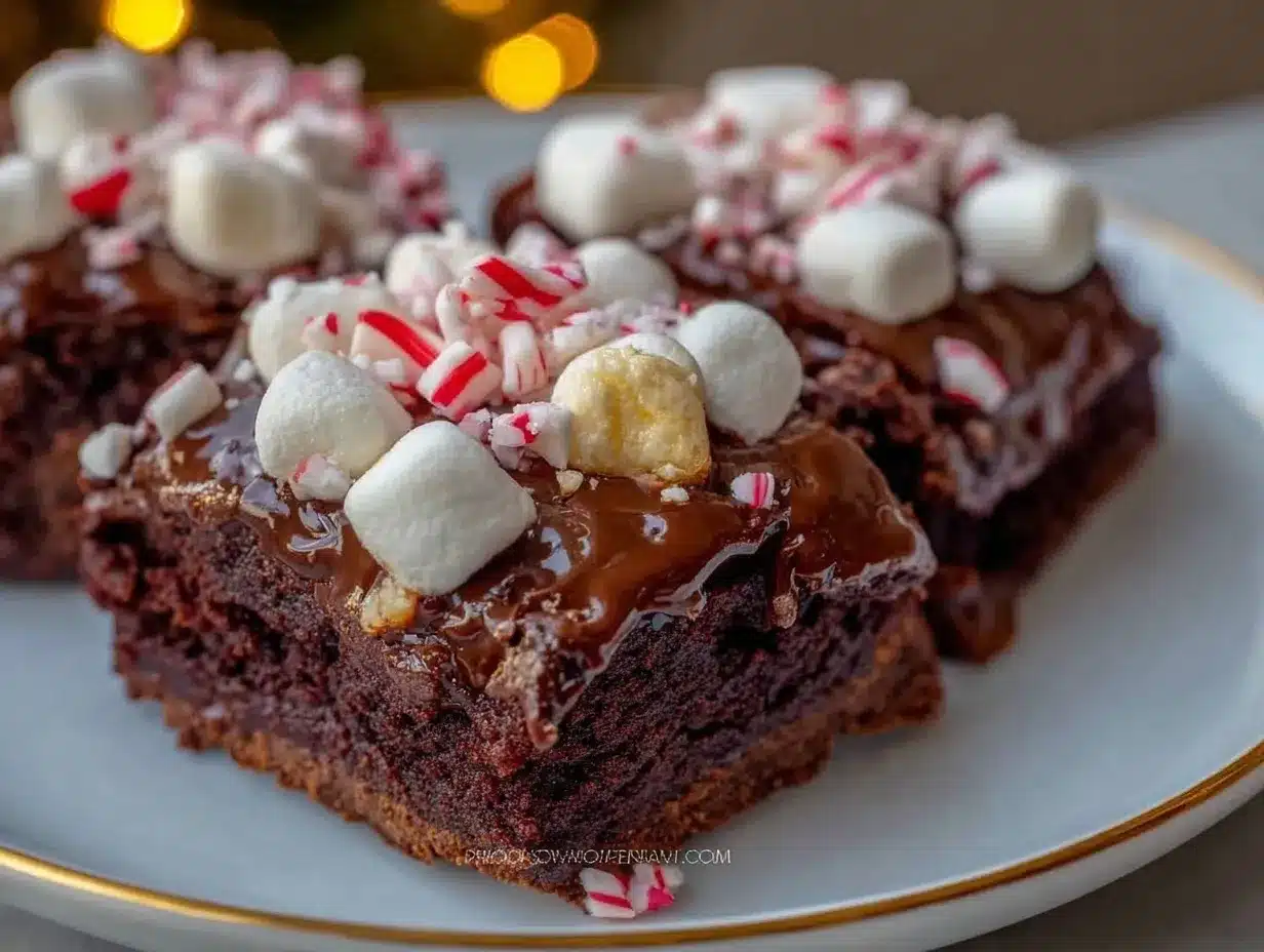 Peppermint Hot Cocoa Cookie Bars preparation steps