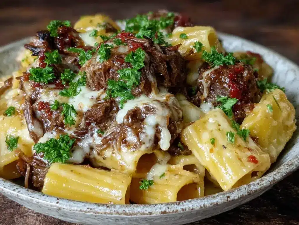 Philly cheesesteak pasta - featured image