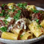 Philly cheesesteak pasta - featured image