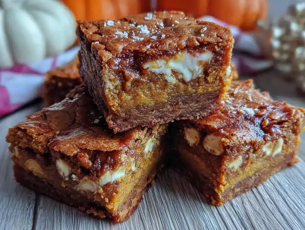 pumpkin blondies - featured image