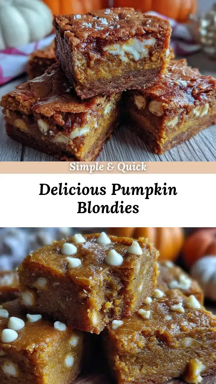 pumpkin blondies recipe