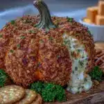 pumpkin cheese ball - featured image
