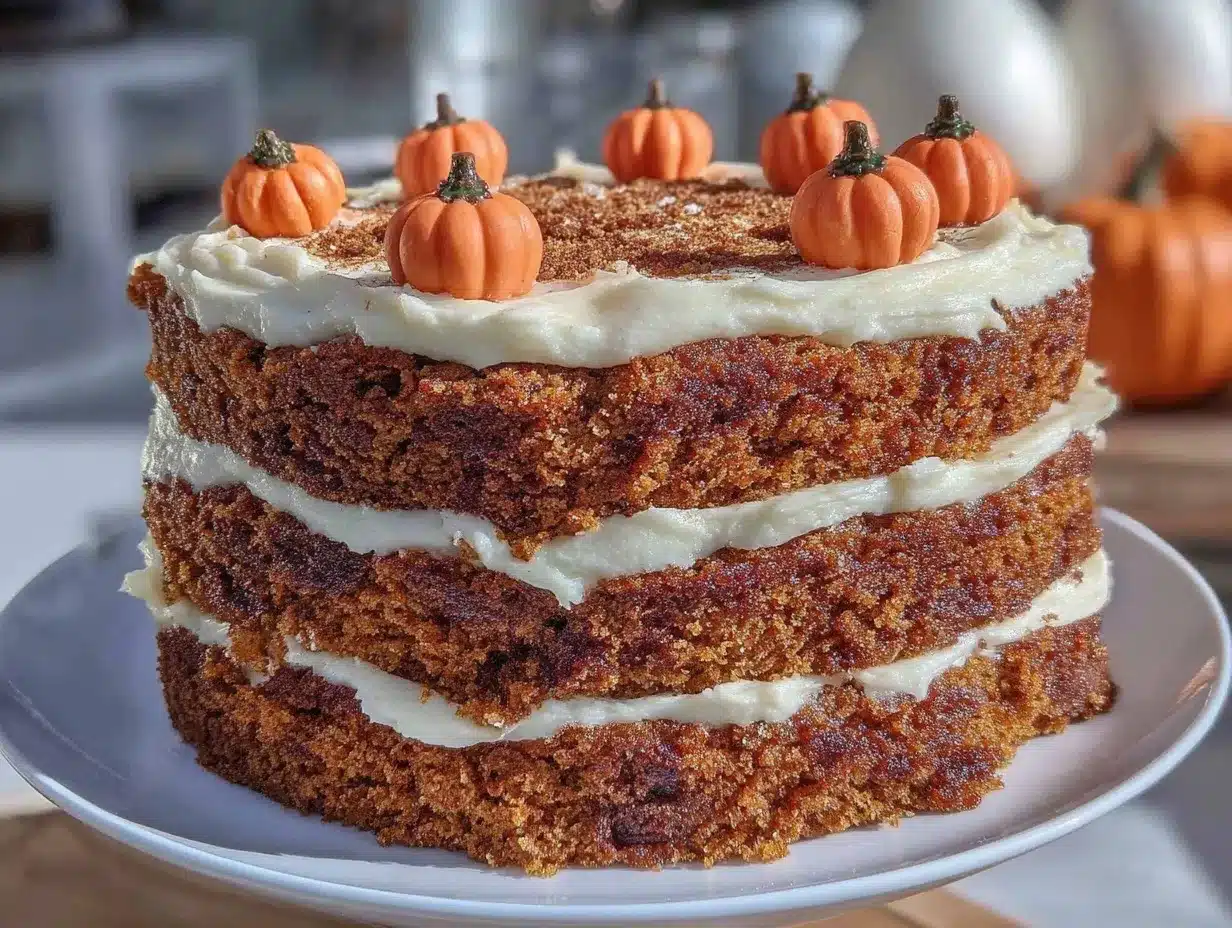 pumpkin layer cake preparation steps