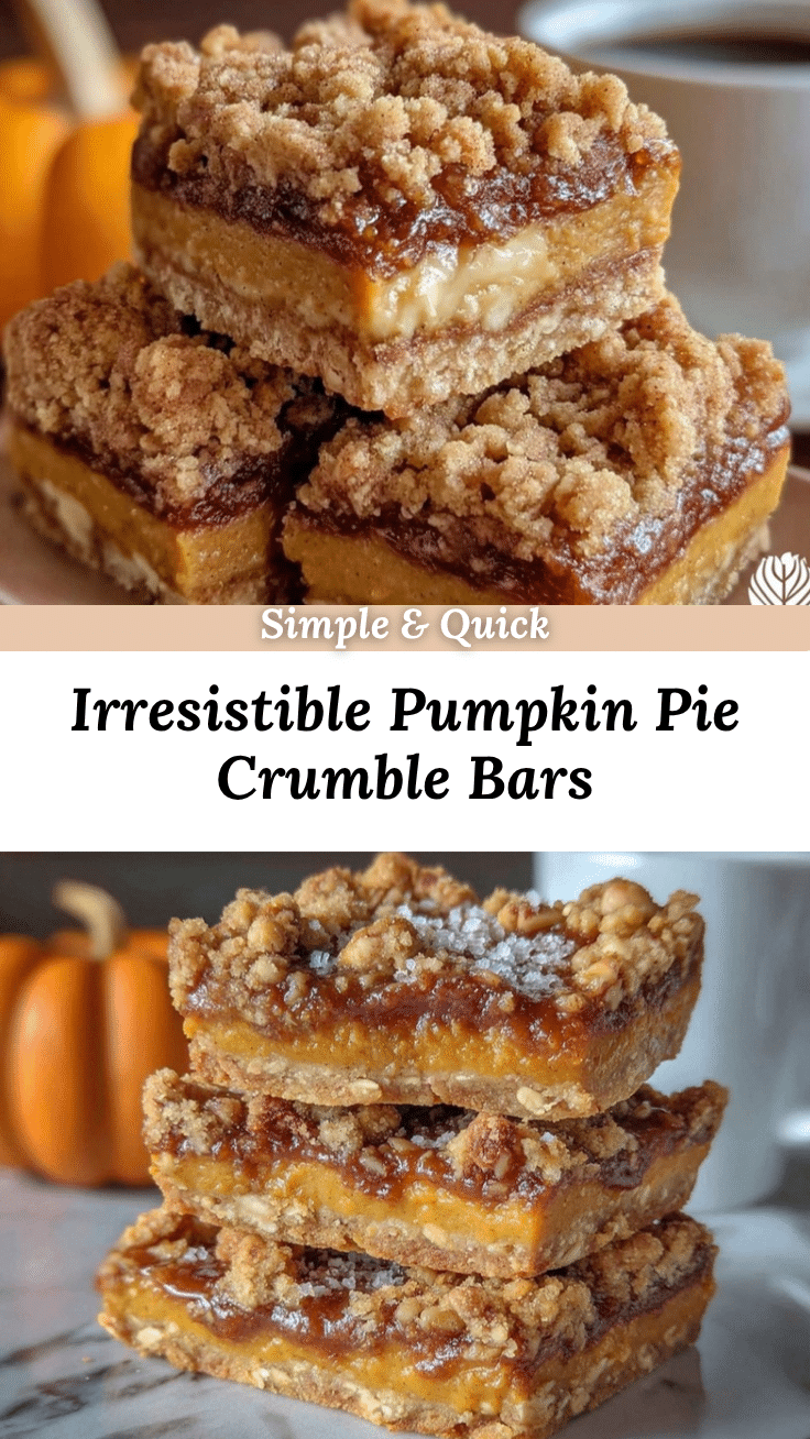 pumpkin pie crumble bars recipe