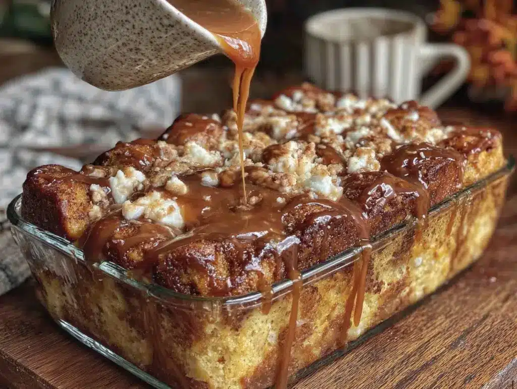 pumpkin poke cake - featured image