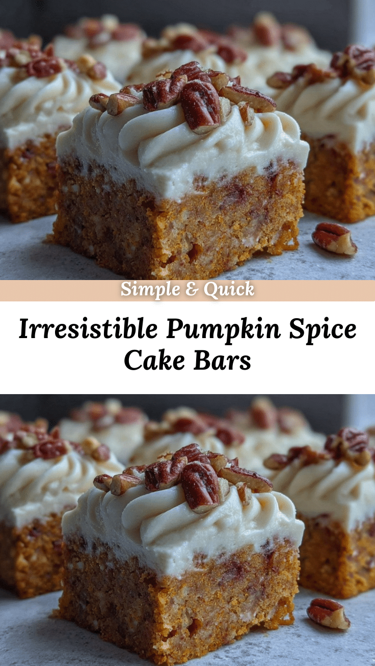 Pumpkin Spice Cake Bars recipe