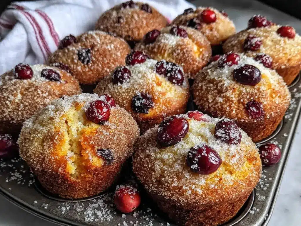 pumpkin spice cranberry muffins - featured image