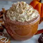 pumpkin spice gingerbread hot chocolate - featured image