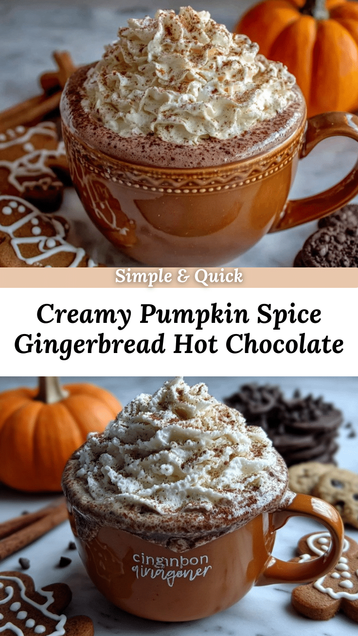 pumpkin spice gingerbread hot chocolate recipe