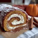 pumpkin spice roll cake - featured image