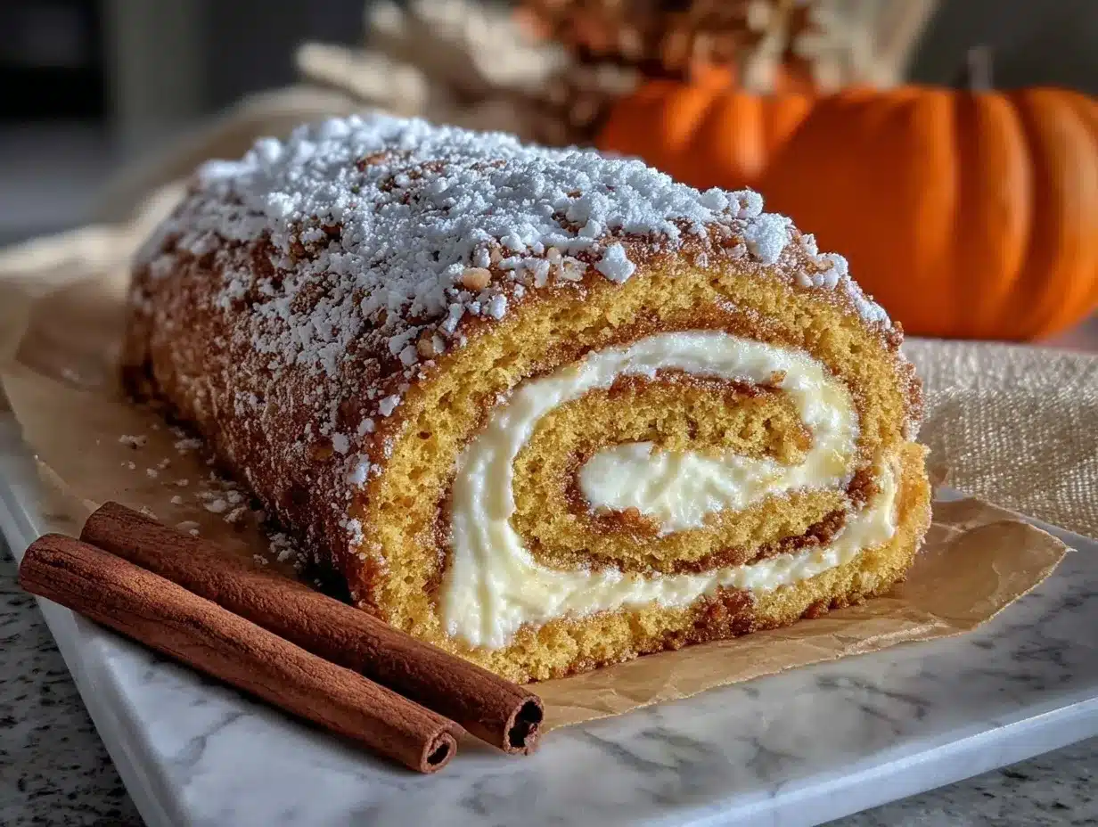 pumpkin spice roll cake preparation steps