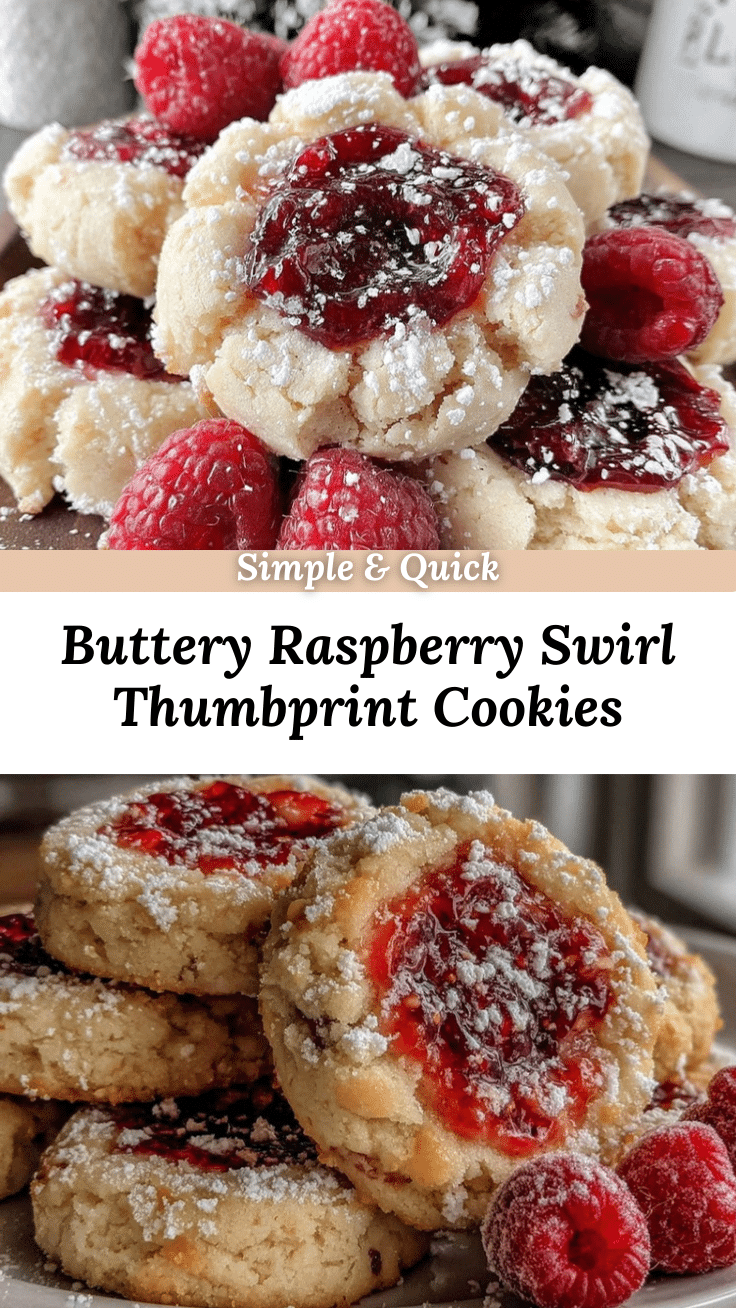 raspberry swirl shortbread thumbprint cookies recipe