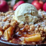salted caramel apple cobbler skillet - featured image