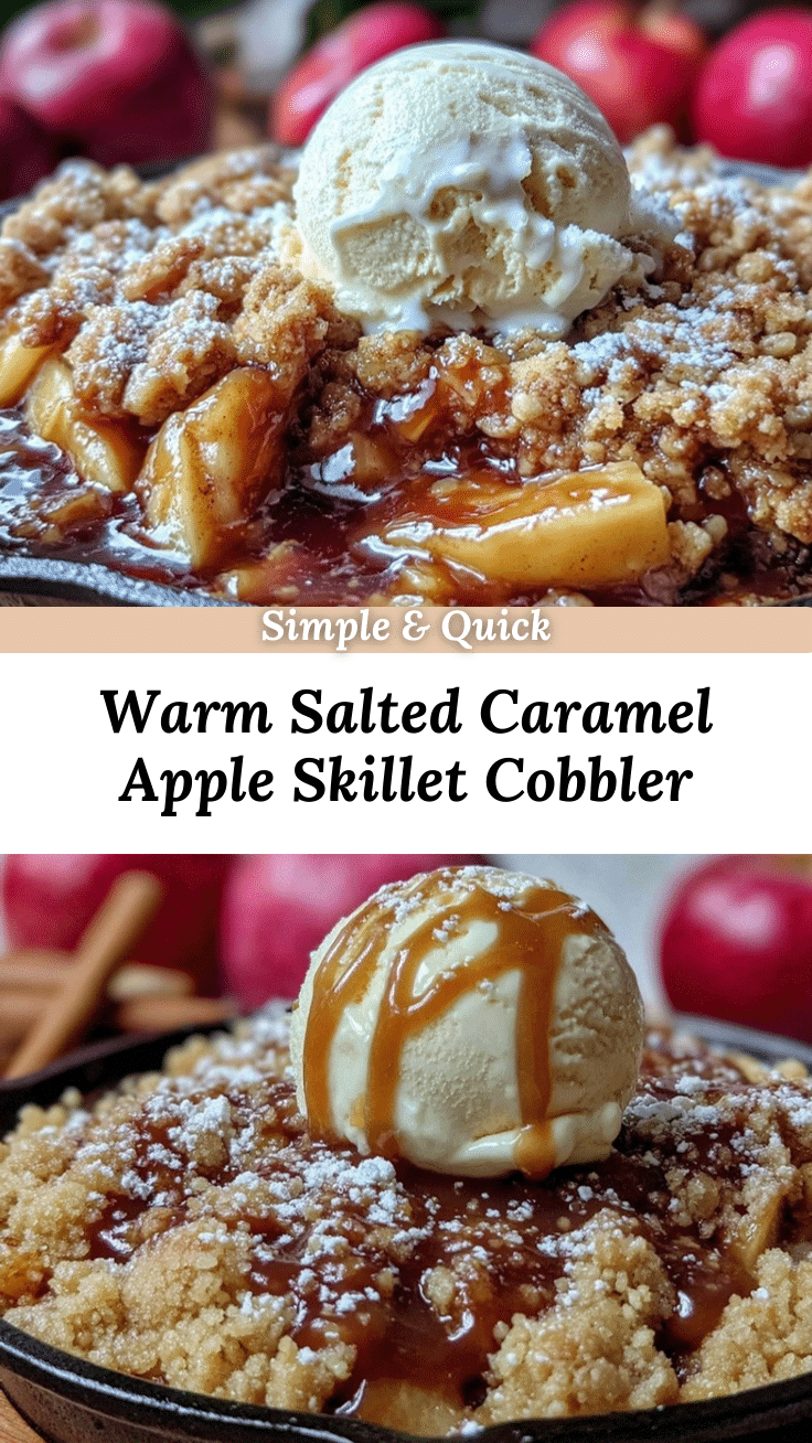 salted caramel apple cobbler skillet recipe