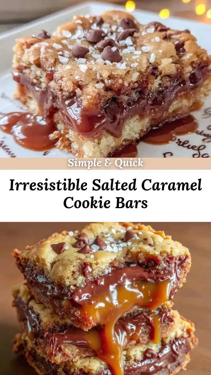 salted caramel cookie bars recipe