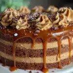 Salted Caramel Mocha Layer Cake - featured image