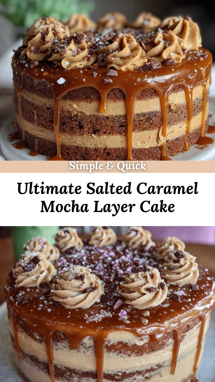 Salted Caramel Mocha Layer Cake recipe