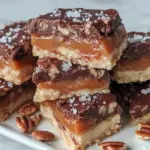 Salted Caramel Pecan Millionaire Bars - featured image