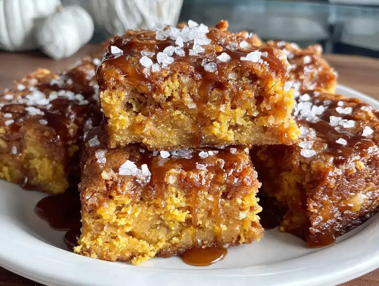 salted maple pumpkin blondies preparation steps
