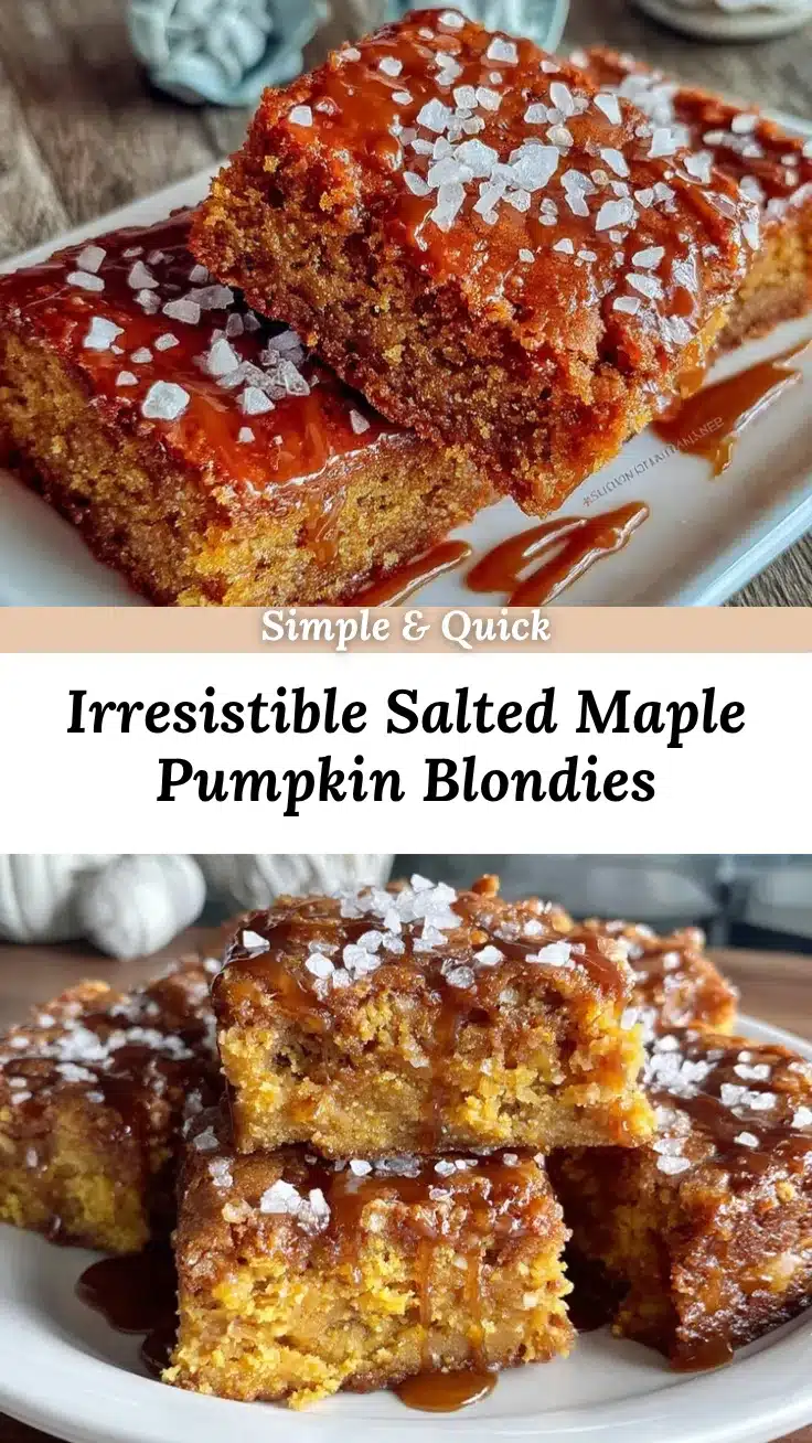 salted maple pumpkin blondies recipe