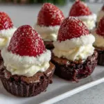 Santa Hat Brownie Bites - featured image