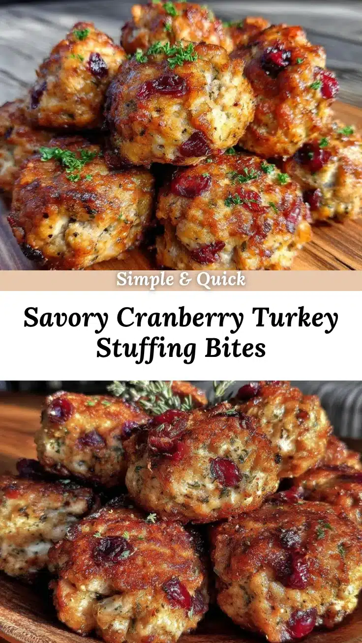 savory cranberry turkey stuffing balls recipe