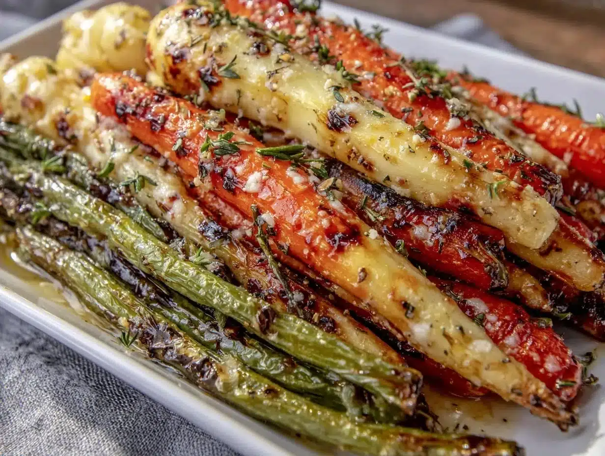 savory roasted carrots and green beans preparation steps