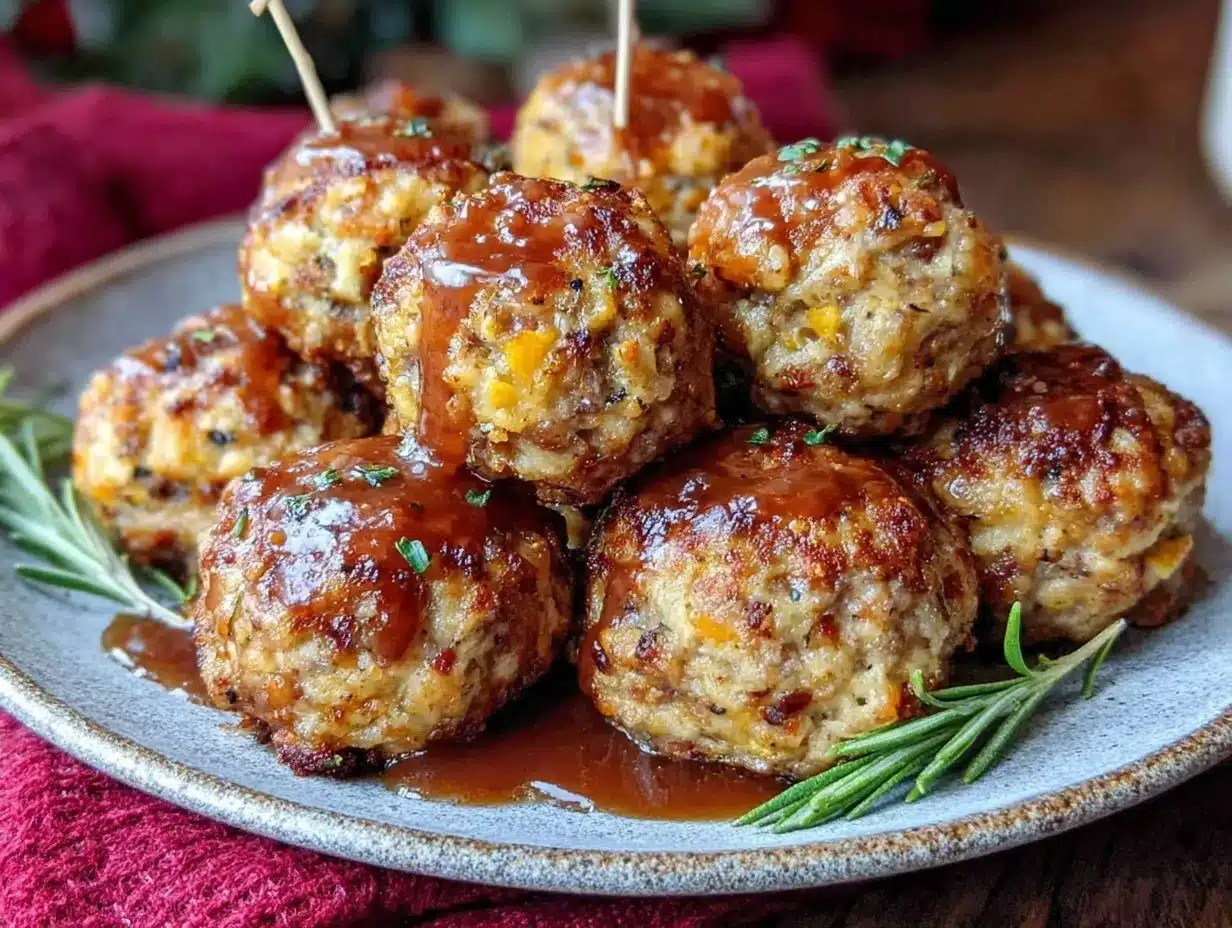 savory sausage stuffing balls preparation steps