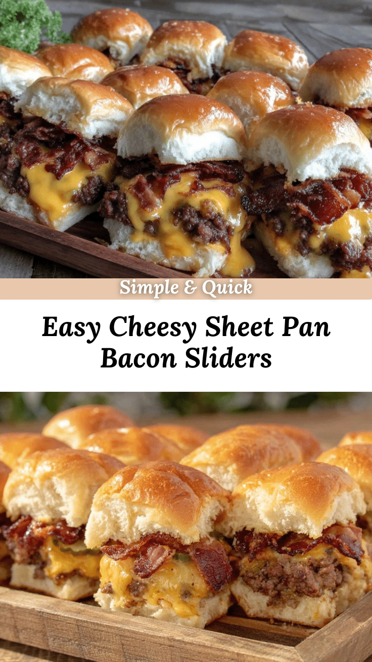 sheet pan bacon cheeseburger sliders recipe