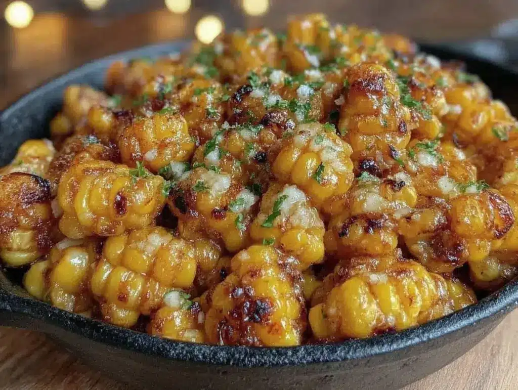 skillet corn with honey butter - featured image