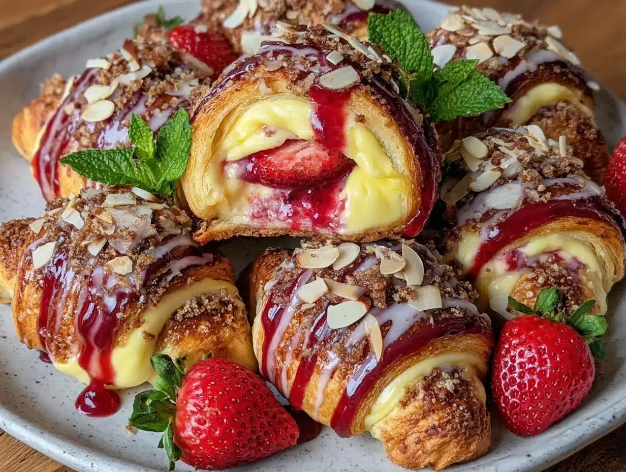 Strawberry Cheesecake Crescent Rolls preparation steps
