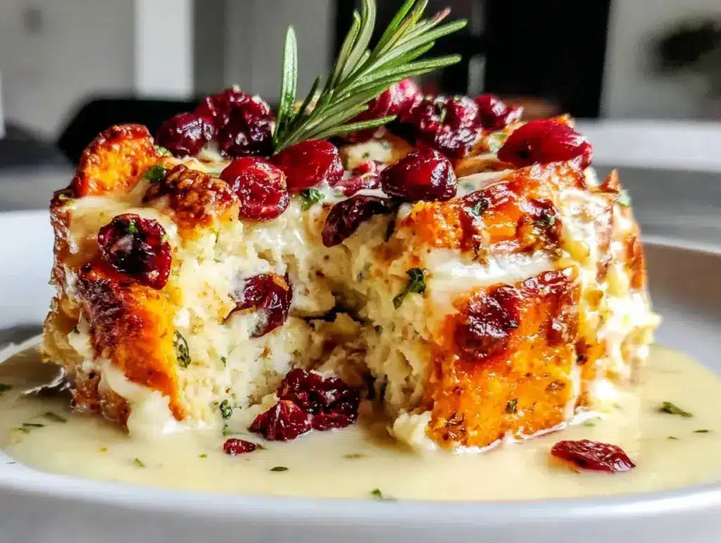 sweet potato and cranberry gratin - featured image