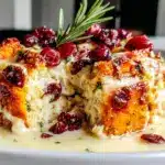 sweet potato and cranberry gratin - featured image