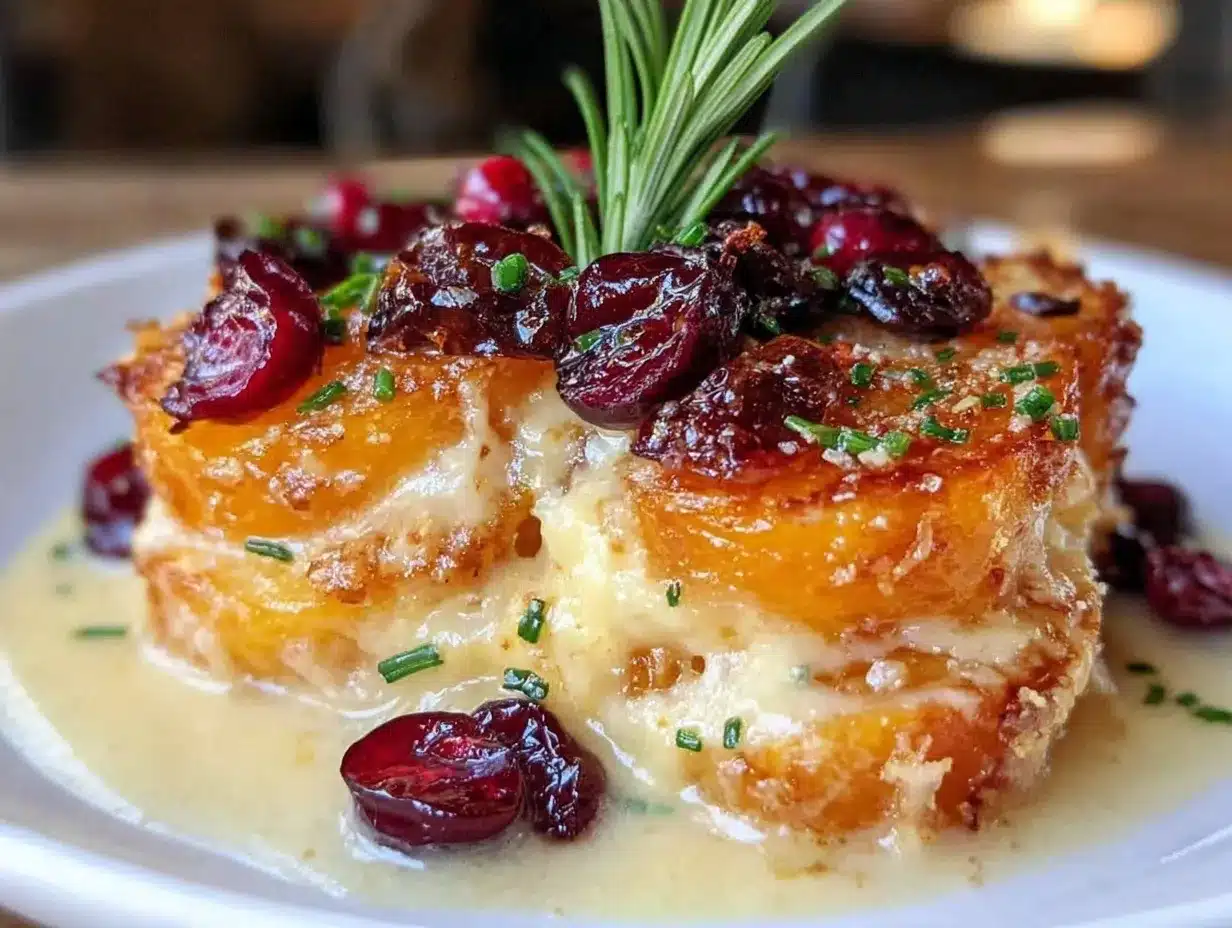 sweet potato and cranberry gratin preparation steps