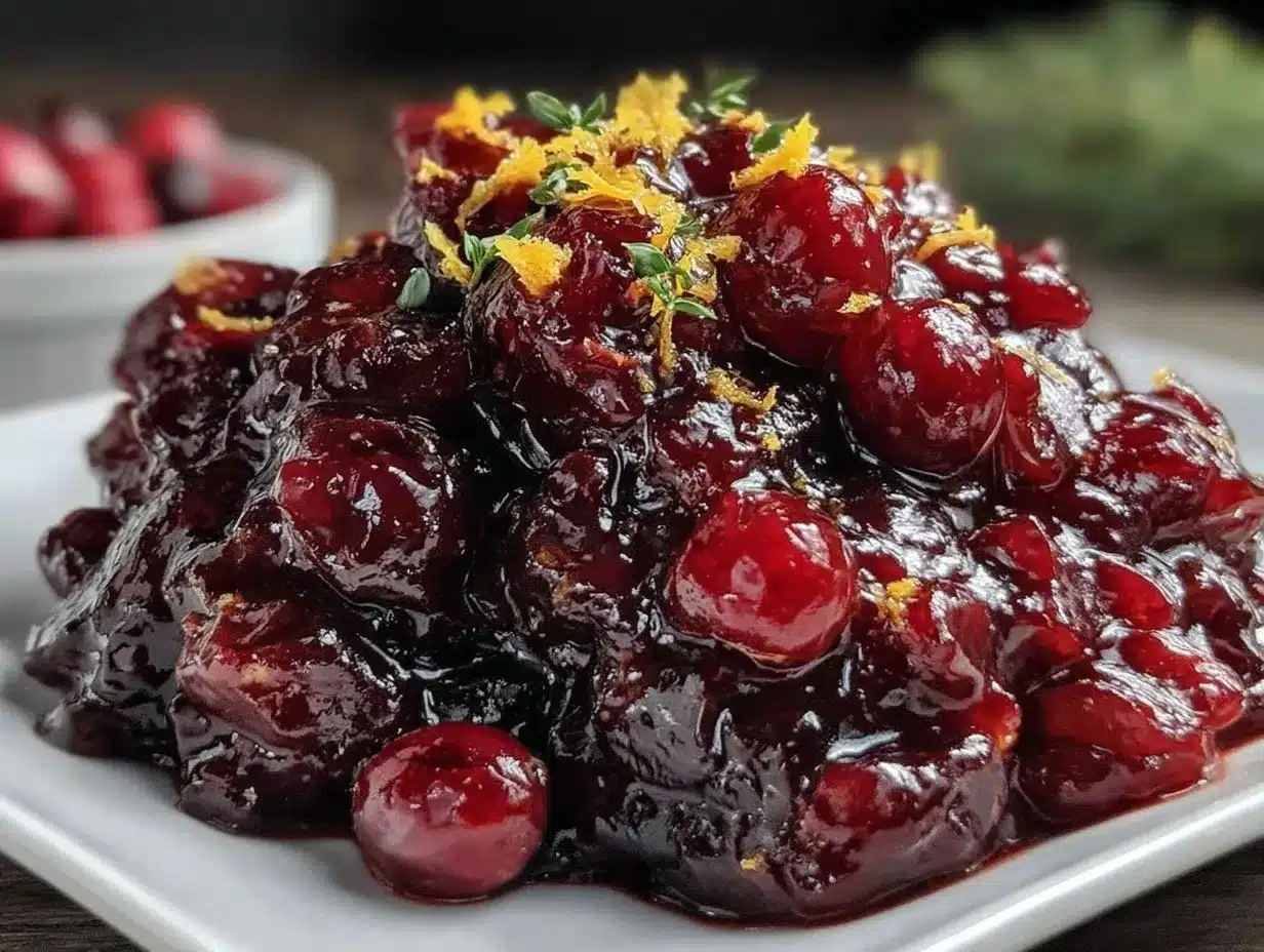 Thanksgiving cranberry sauce preparation steps