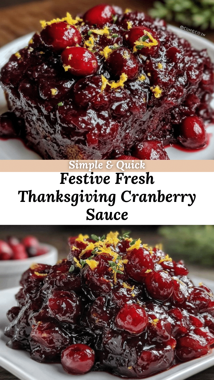 Thanksgiving cranberry sauce recipe