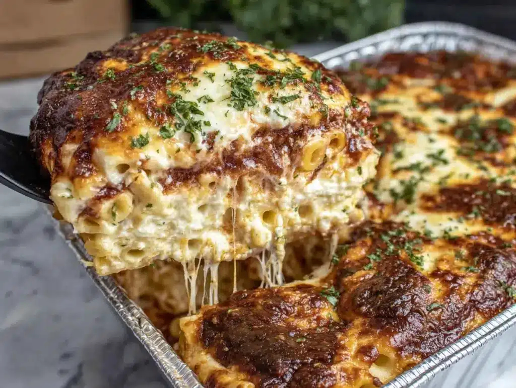 three-cheese baked ziti - featured image