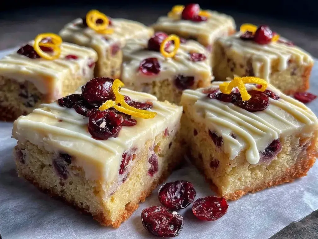 White Chocolate Orange Cranberry Bliss Bars - featured image