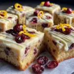 White Chocolate Orange Cranberry Bliss Bars - featured image