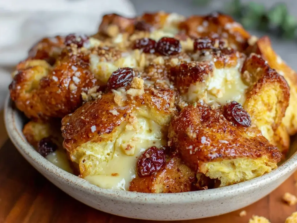 cozy bread pudding recipe with stale bread - featured image