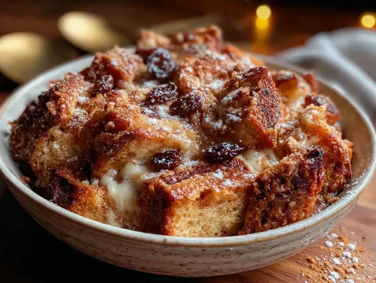 cozy bread pudding recipe with stale bread preparation steps