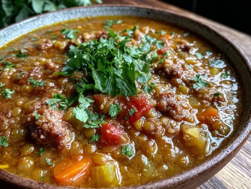 Cozy Lentil Sausage Soup - featured image