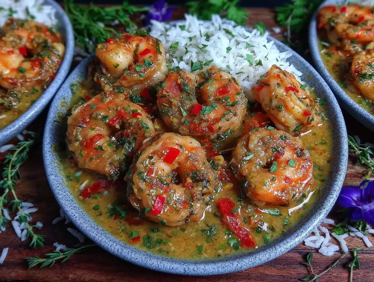 creamy coconut curry shrimp preparation steps