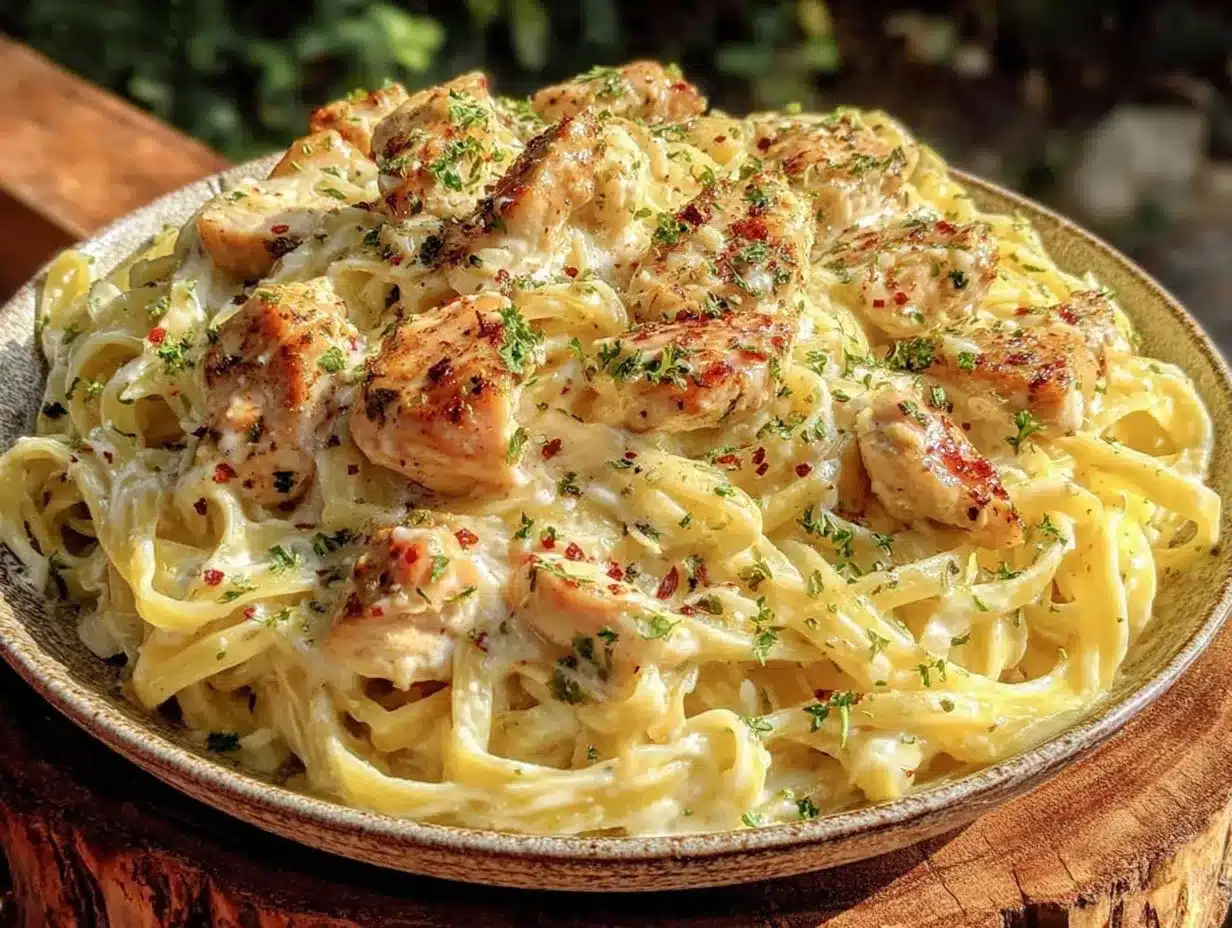 creamy crockpot chicken alfredo preparation steps