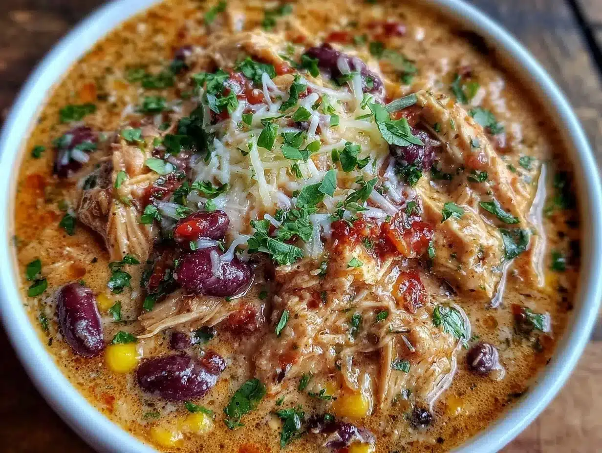 Creamy Crockpot Chicken Enchilada Soup preparation steps