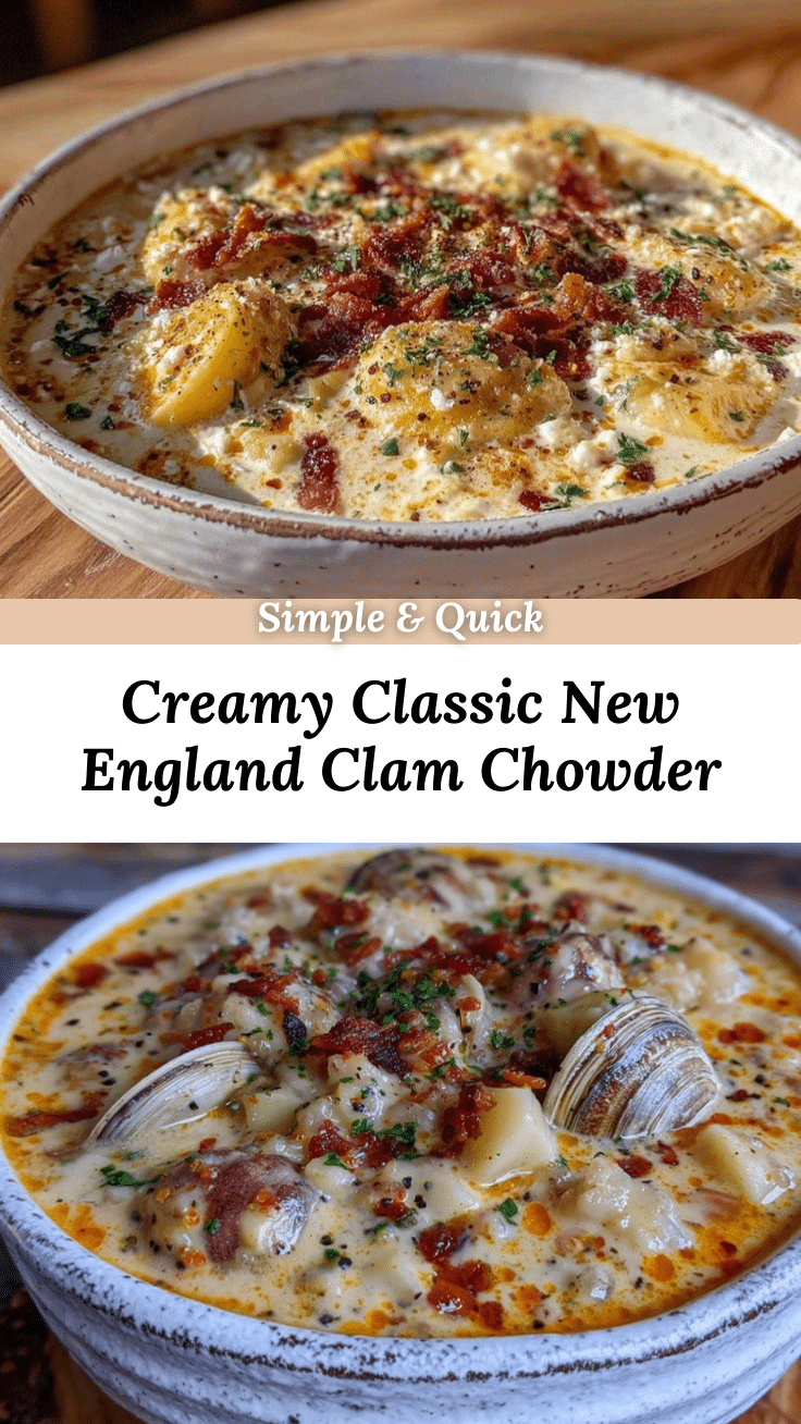 creamy New England clam chowder recipe recipe
