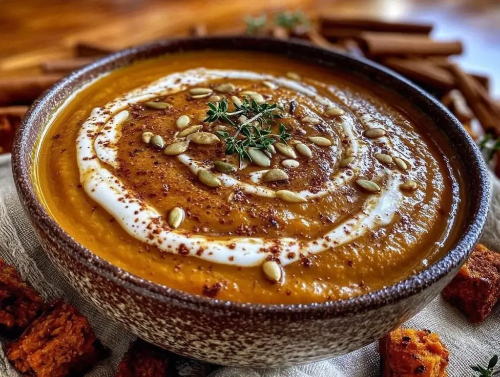 creamy roasted butternut squash soup - featured image